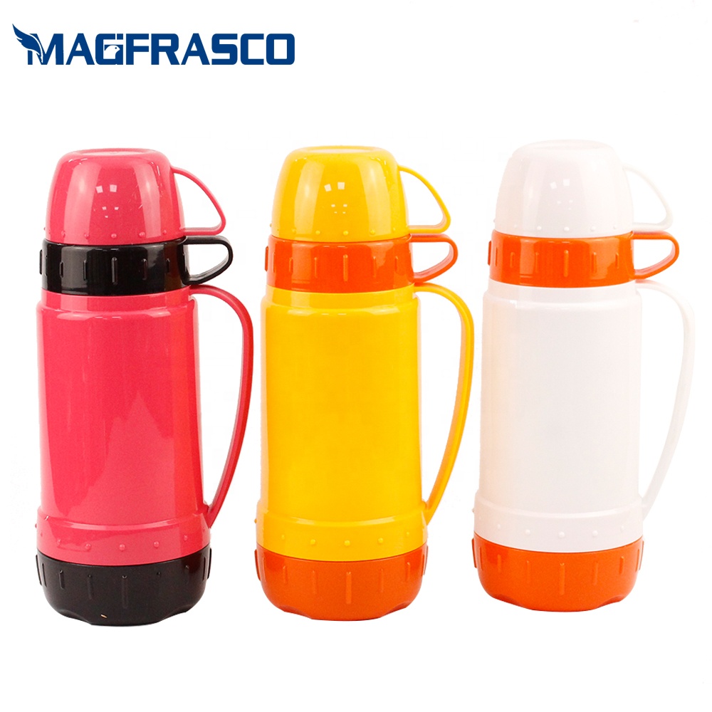 China Factory African Two Cups Plastic Coffee Thermos Vacuum Flask