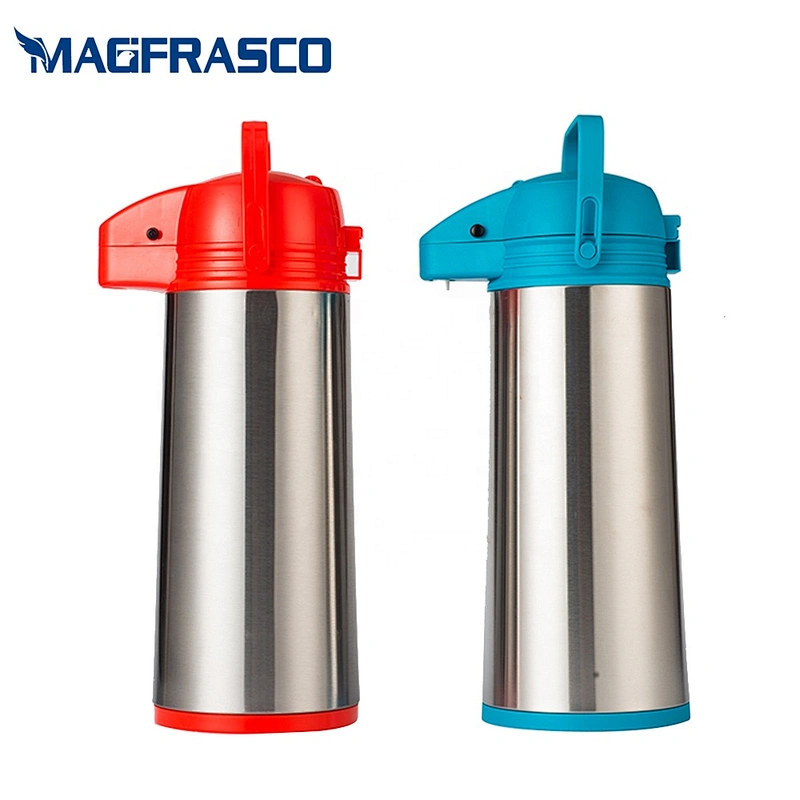 Manufacturer Red Pump Dispenser Insulated Thermal Coffee Thermos
