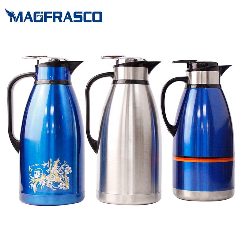 2/3L Large Capacity Stainless Steel Thermal Coffee Carafe Office Thermos  Kettle
