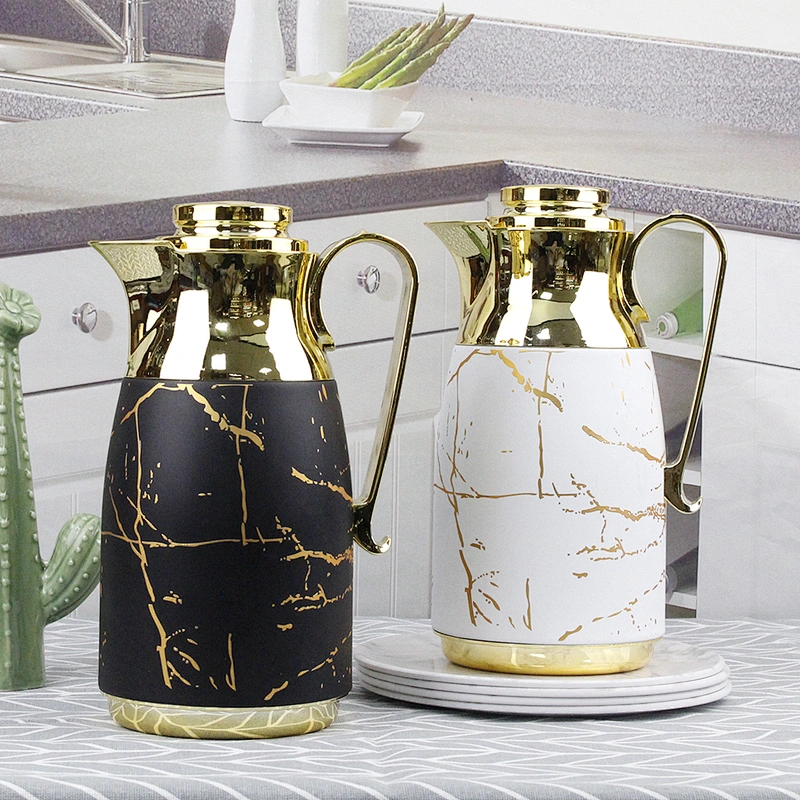 Ruitu Tea Pot Sets Black Gold Modern Saudi Arabian Thermos Coffee Flask  Vacuum Pot Jug Metal Body Glass Insert Arabic Coffee Pot Dallah - China  Arabic Coffee Pot Dallah and Arabic Dallah