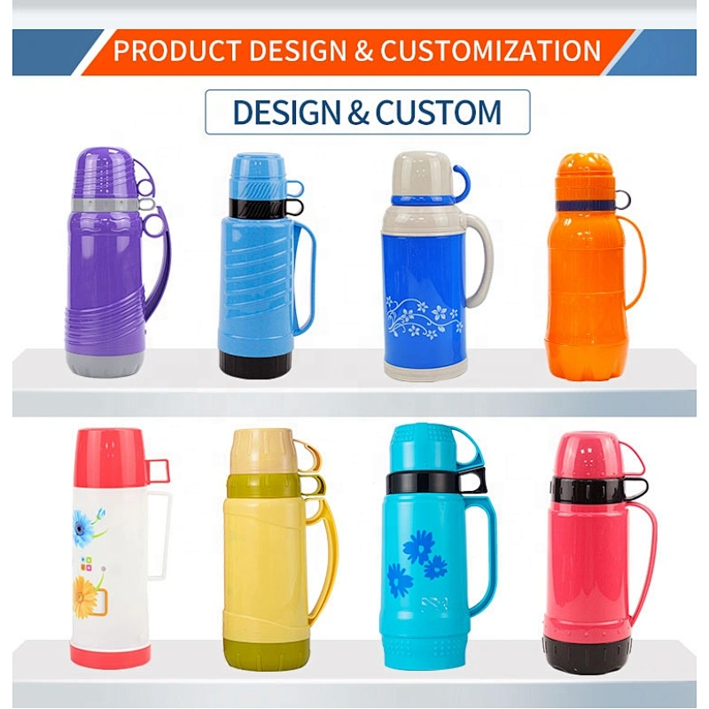 Popular glass lined flask thermos bottles customized logo colorful