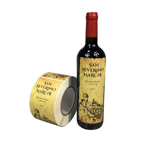 Wholesale Custom Adhesive Paper Red Wine Bottle Sticker For Wine Bottle Printing Labels