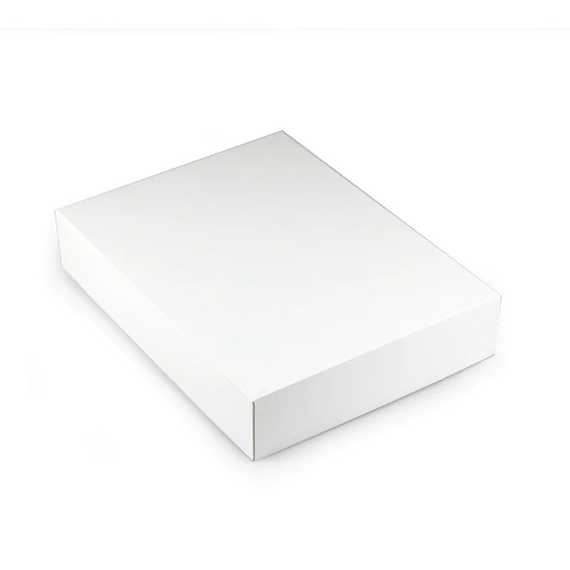 Custom logo printed white cardboard gift paper box