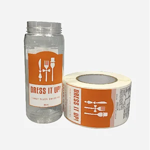Custom high quality adhesive frozen die cut canned food label