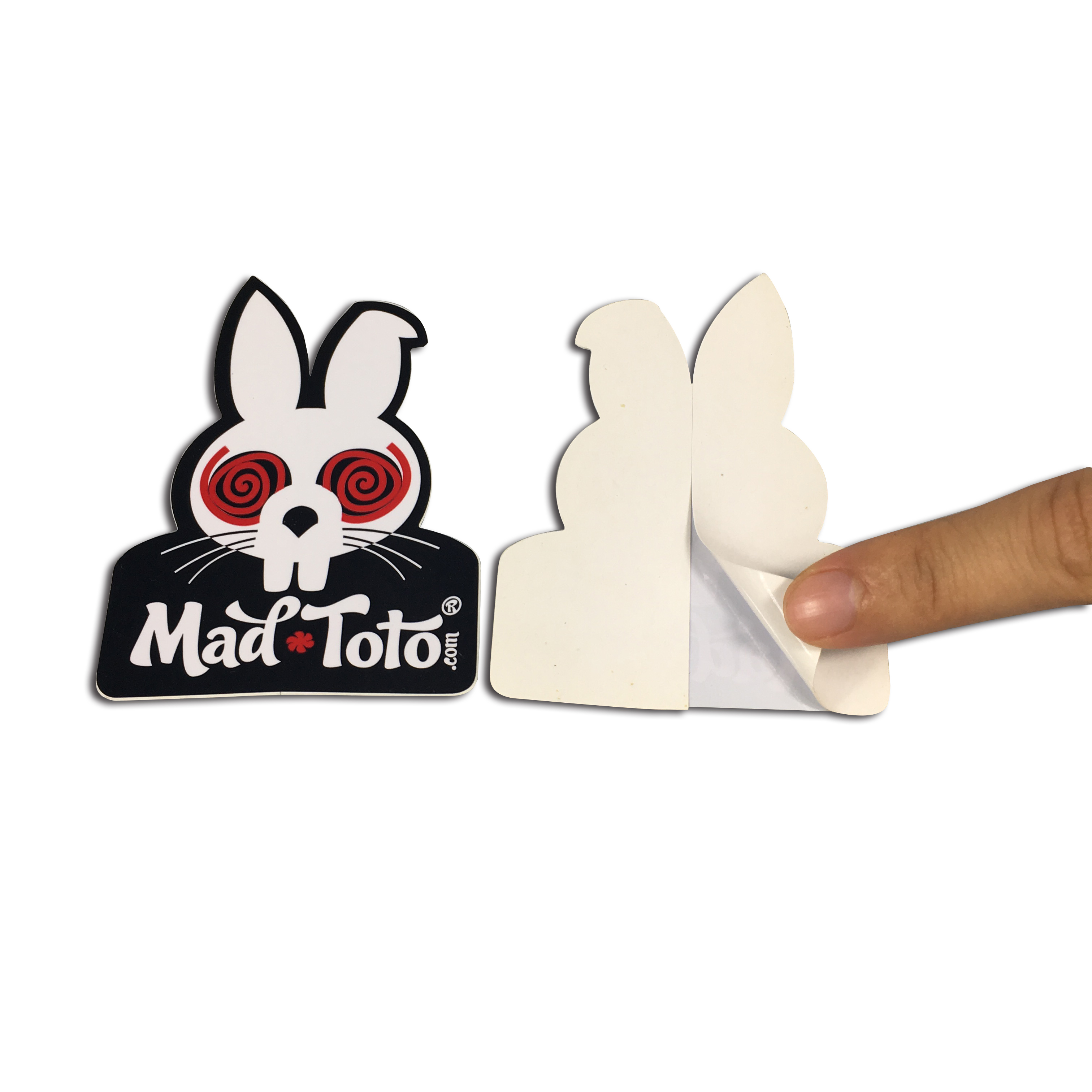 die cut on the sticker liner