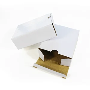 Custom size white blank corrugated paper box