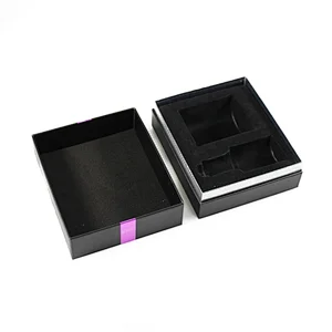 customized high class cosmetic laser set box packaging base and bottom box with EVA insert