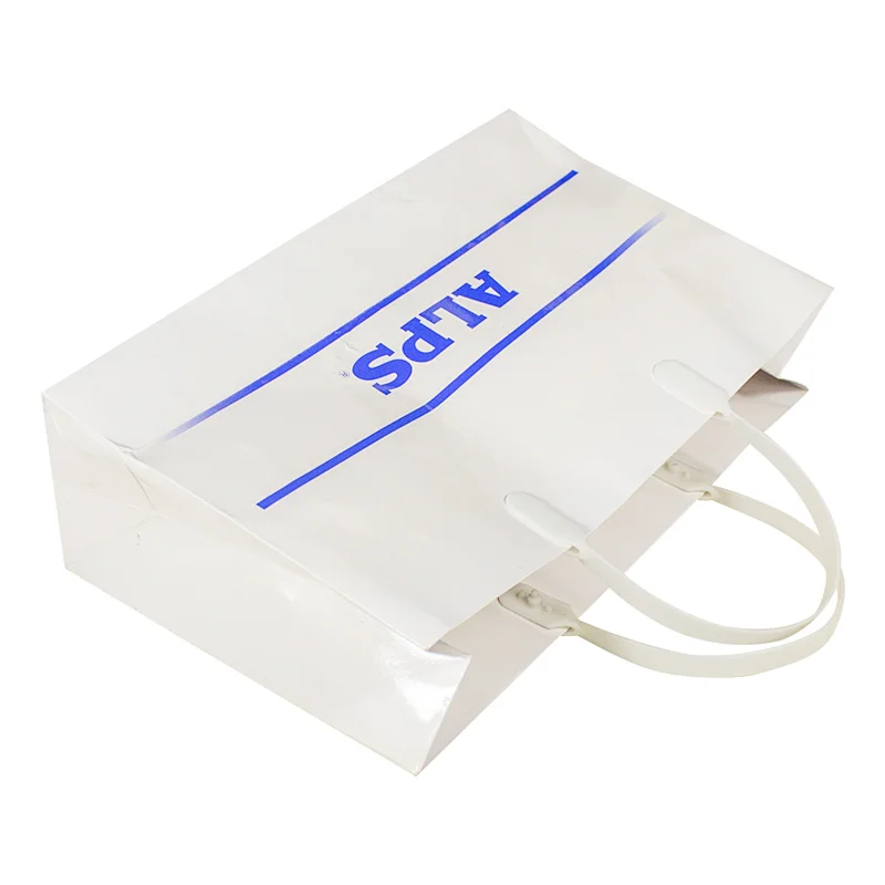 OEM Design Factory Price White Paper Bag Black Printing Making Machine Clothing Packaging Custom Paper Bag