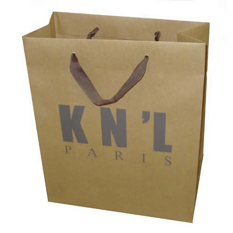 Customized  printing logo kraft  paper shopping carry packing gift bag