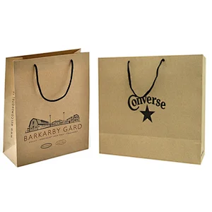 Customized  printing logo kraft  paper shopping carry packing gift bag