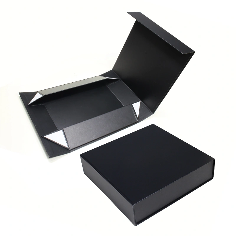 black folding paper box