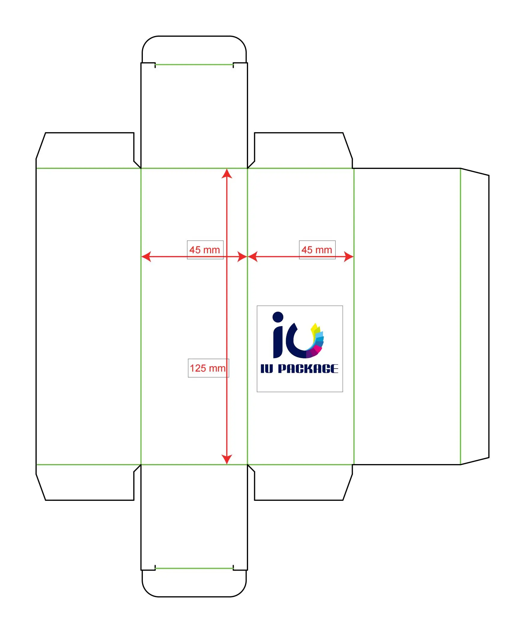 45X45x125mm two tuck end 100ml oil bottle package box.pdf