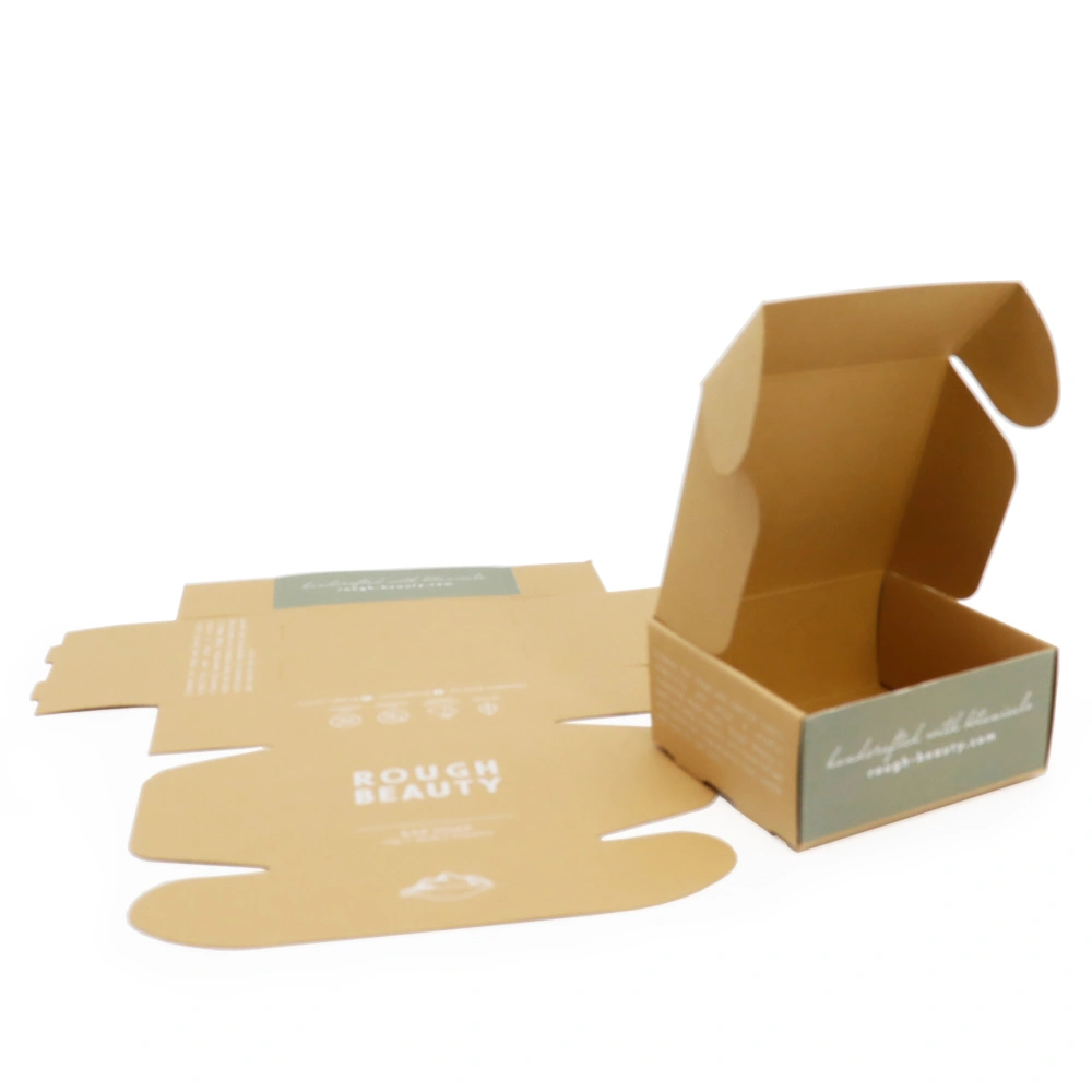 printed unfolded kraft paper box
