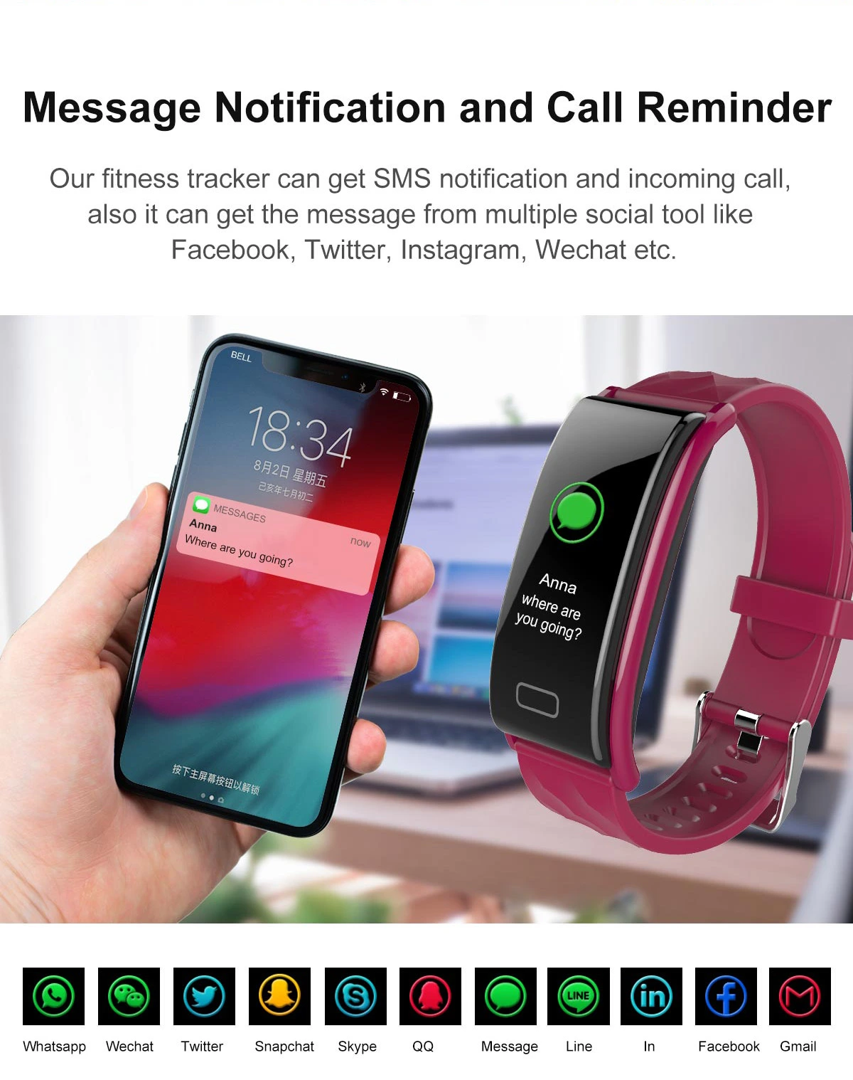 Waterproof Bluetooth Fitness Tracker wholesale