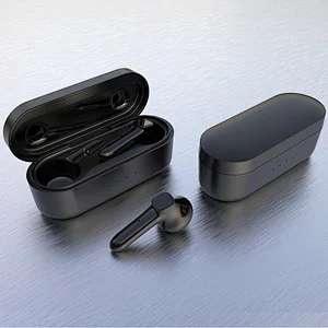 Bluetooth Headphones TWS Earphones V5 0 Back Earphones TWS Deep Bass with Microphone for Sports Black T64