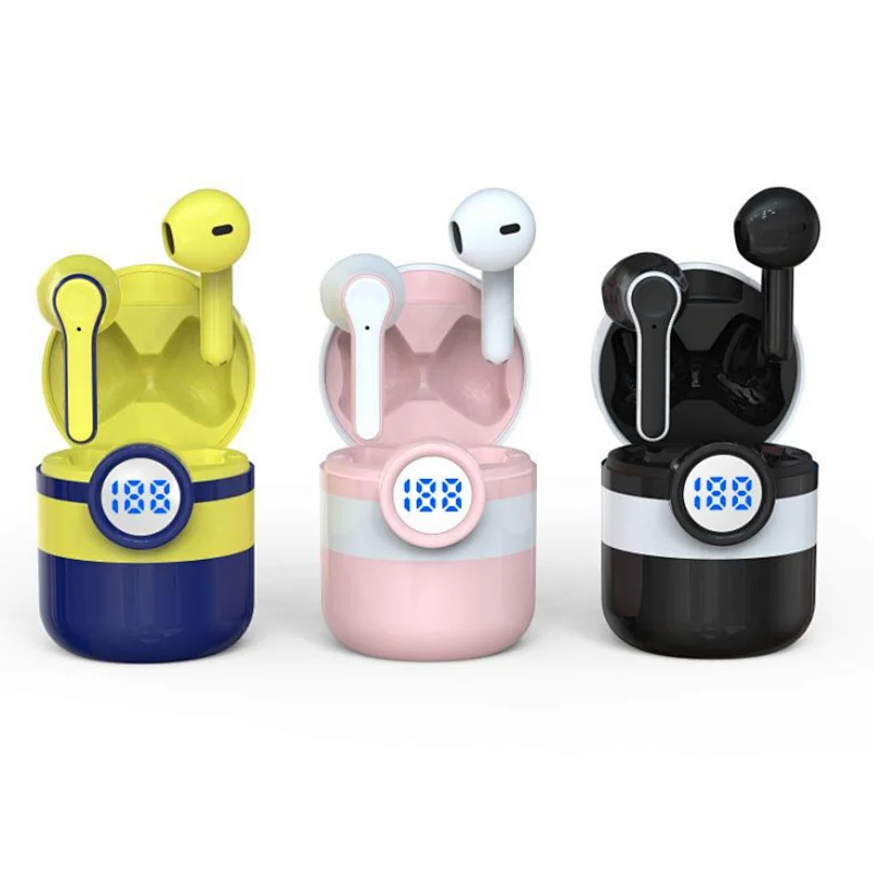 Factory Direct Sales White True Wireless Earbuds With LED Display Earbuds