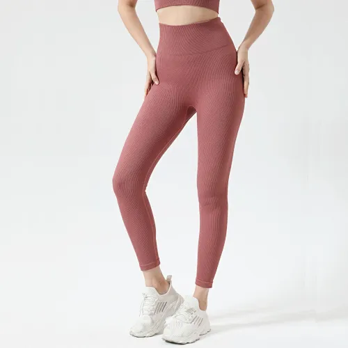 Nylon Fitness Gym Active Leggings Pants Women High Waist Workout Yoga Pants