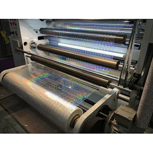 hologram making plastic film soft embossing machine