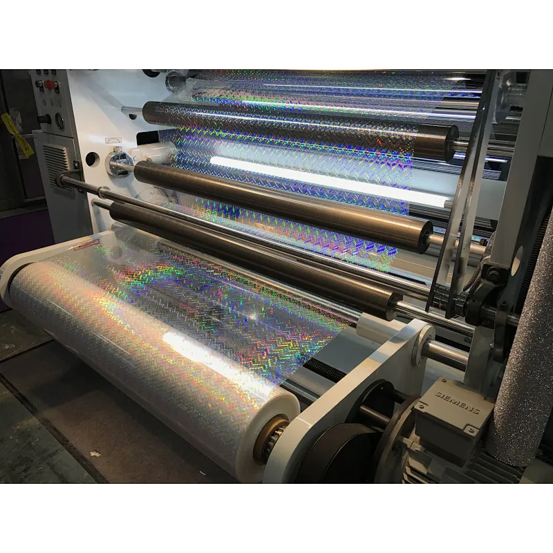 hologram making plastic film soft embossing machine