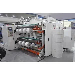 High Speed Jumbo Roll Paper Adhesive Label Sticker Automatic Slitter Rewinder Machine