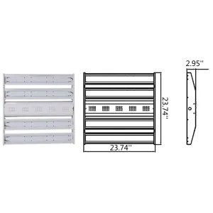 New Design Warehouse Lighting 2ft 200w Pendant Linear High Bay Light