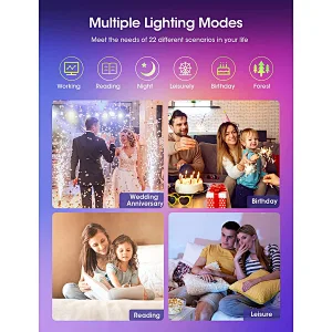 Smart Recessed Lighting 5/6 Inch 15W RGBCW 1400LM Eqv 125w LED Retrofit Can Lights, WiFi+BLE Mode with BT Remote Controller Dimmable Recessed Lights, Work with Alexa/Google Assistant, 6 Pack