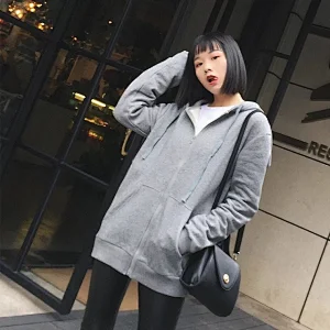 Wholesale fashion fall and winter style hoodie women sport zip up hoodie