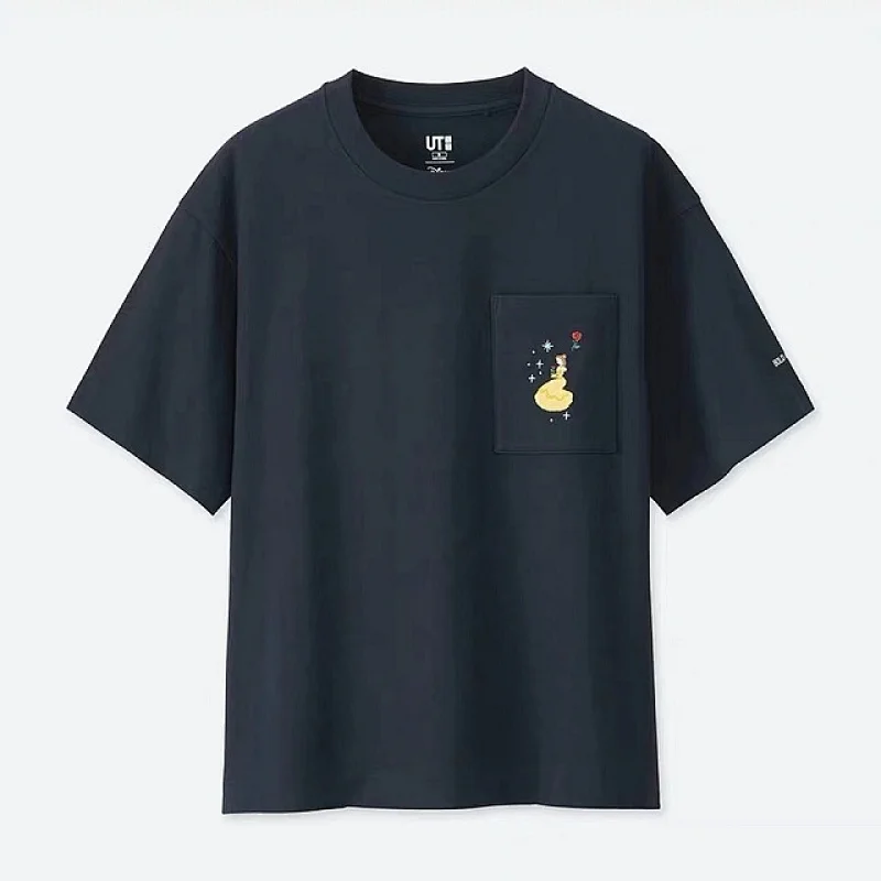 Qetesh Fashion Design Embroidery Women'S Round Neck T-Shirt