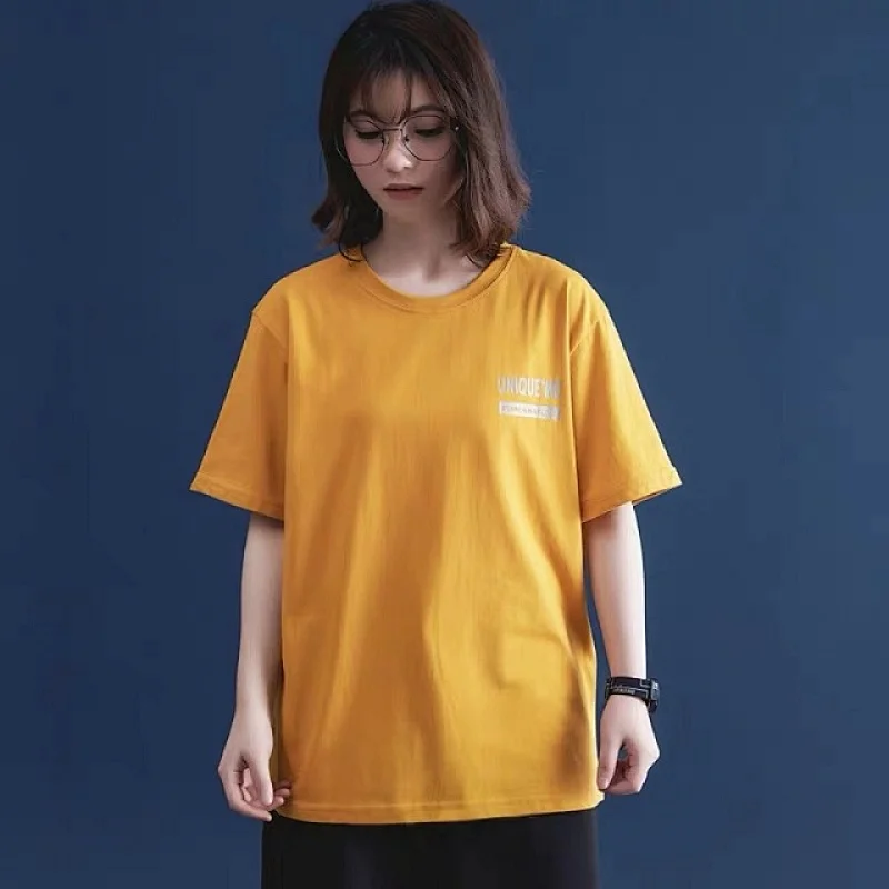 OEM Plain White Woman Fashion Design Custom Printing 100% Cotton Soft Loose Womens t shirt