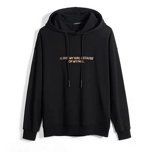 Blank Black Customized Logo Activewear and Outwear Wholesale Sweatshirt Hoodie Men