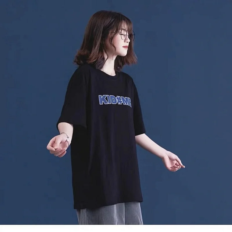 Europe Style Vogue Letter Printed Loose Sleeve Summer Women T-shirts