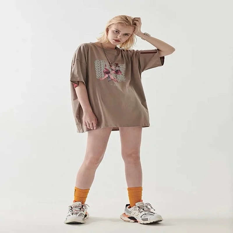 Fashion Casual Custom Print Logo Short Sleeve Woman T shirt 100% Cotton