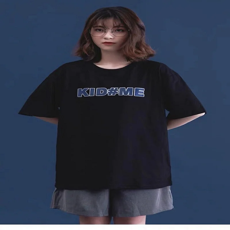 Europe Style Vogue Letter Printed Loose Sleeve Summer Women T-shirts