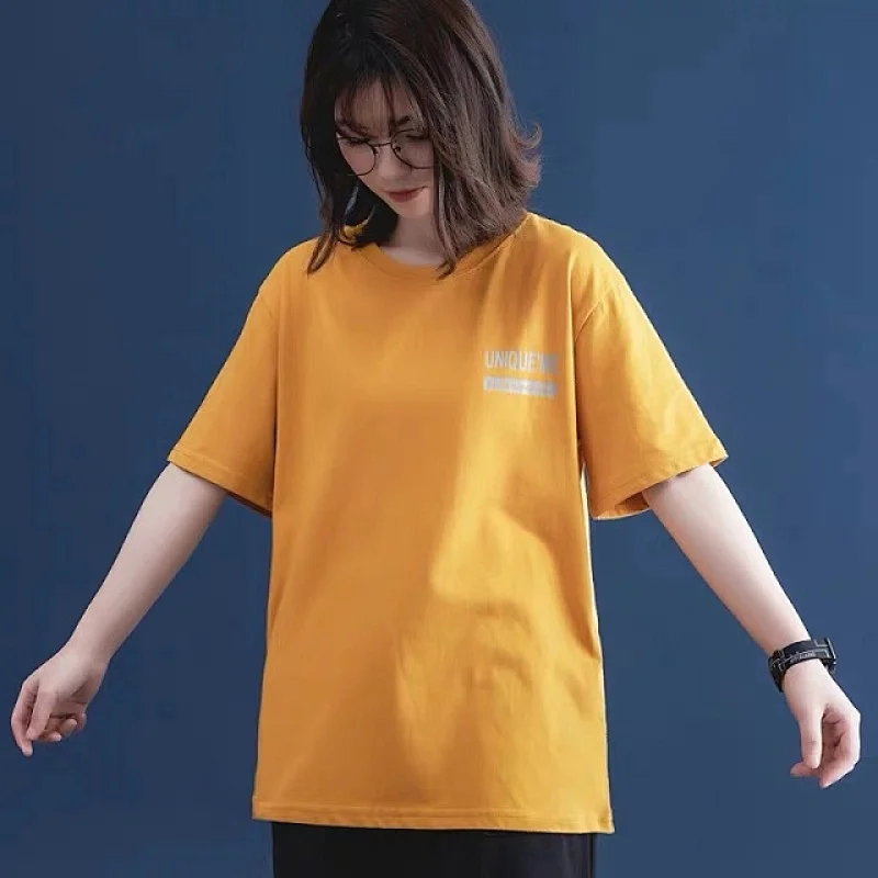 OEM Plain White Woman Fashion Design Custom Printing 100% Cotton Soft Loose Womens t shirt