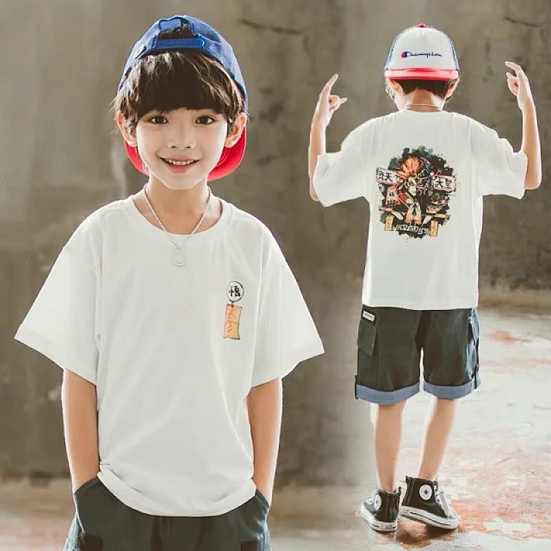 Wholesale blank 100% cotton children Tee short sleeves for kids with custom logo