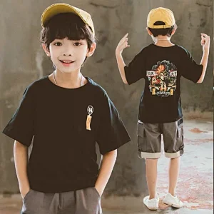 Wholesale blank 100% cotton children Tee short sleeves for kids with custom logo