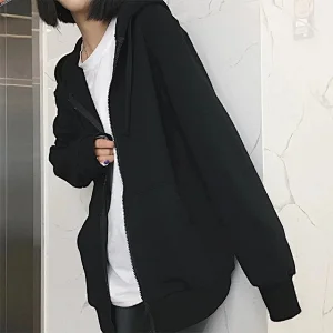 Wholesale fashion fall and winter style hoodie women sport zip up hoodie