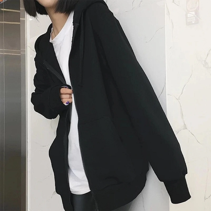Wholesale fashion fall and winter style hoodie women sport zip up hoodie