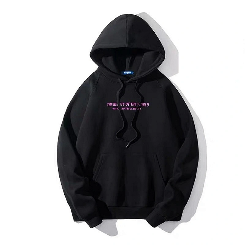 Blank Black Customized Logo Activewear and Outwear Wholesale Sweatshirt Hoodie Men