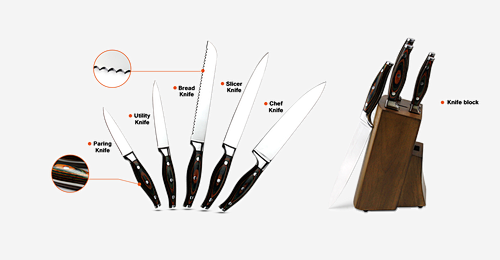 yangjiang yangdong everrich knife set 6pcs