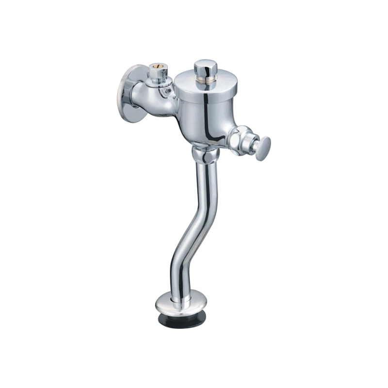 Push button flush valve