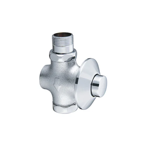Push button flush valve