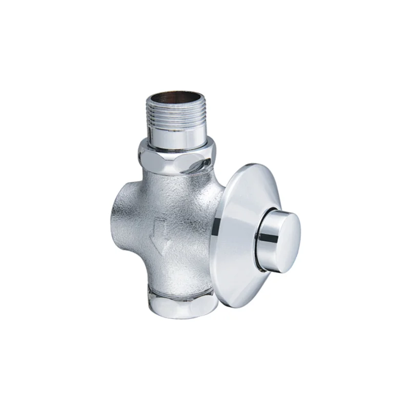 Push button flush valve