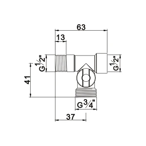 Compression angle valve