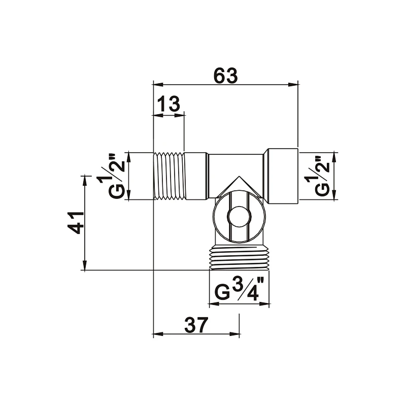 Compression angle valve