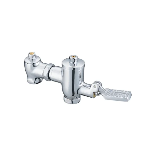 Push button flush valve