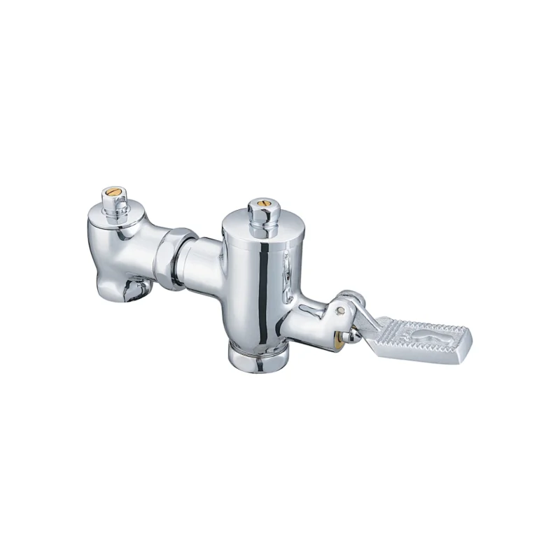 Push button flush valve