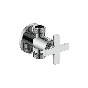Ceramic cartridge double outlet angle valve
