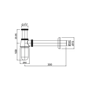 Contmporary square bottle trap