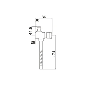 Push button flush valve